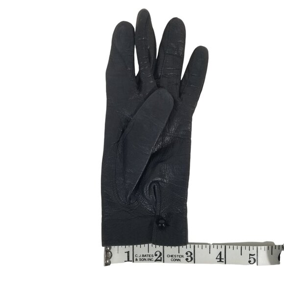 Vintage Leather Gloves by Historic Fownes Brothers Silk-Lined Wrist Length Small - Picture 8 of 10